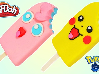How to Make PLAY DOH Pikachu & Jigglypuff Popsicles Fun & Easy DIY Play Dough Dessert!
