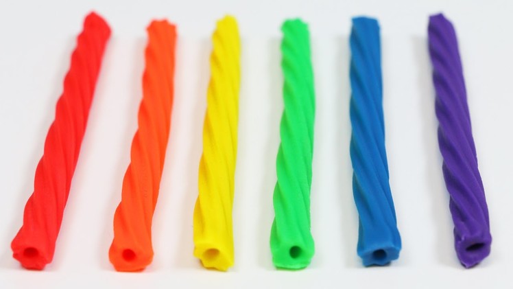 How to make Play Doh RAINBOW LICORICE Fun & Easy DIY Rainbow Play Dough Art!