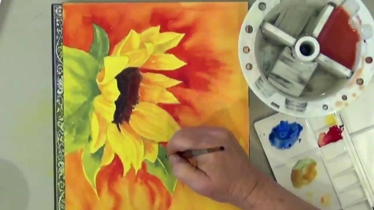 How To Paint A Sunflower In Watercolor Part 2