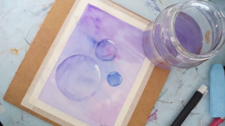 How to paint bubbles | watercolor tutorial