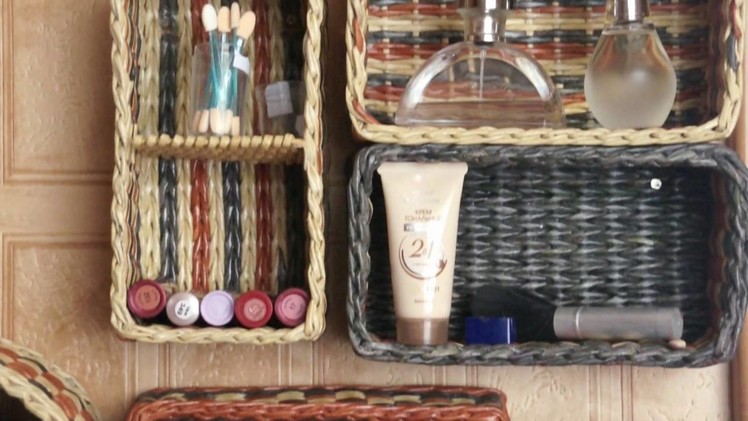 How to weave shelves for keeping makeup. Part 1.