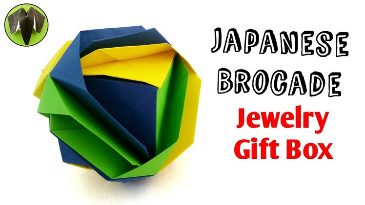 Modular Origami Tutorial to make Paper "Cube Jewelry Gift Box | Japanese brocade"