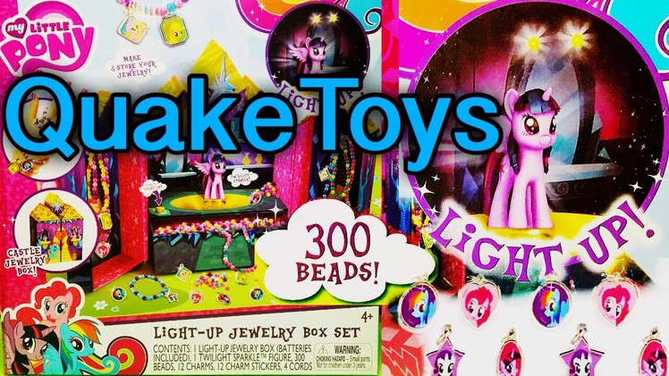 My Little Pony Twilight Sparkle Castle Light Up Jewelry Box Beads DIY MLP CHARMS QuakeToys GIVEAWAY