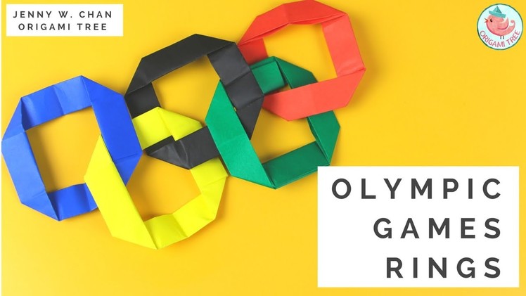 Olympics 2016 Kids Paper Crafts - Easy Origami Ring - Olympic Games Interlocking Rings