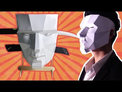 Paper Craft - How to make Low Poly Mask - design by kongorilla