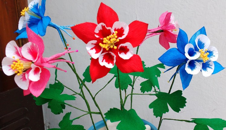 Paper Flower Columbine (Flower # 81)