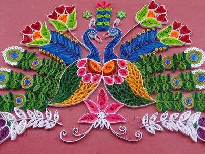 Paper quilling I Quilled peacock made easy