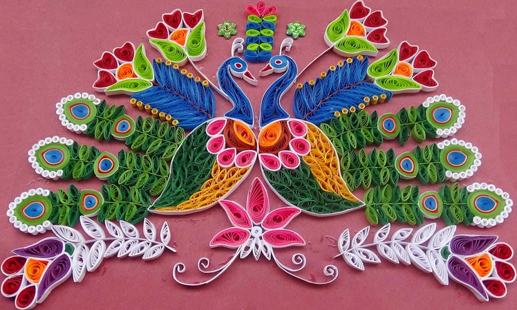 Paper quilling I Quilled peacock made easy