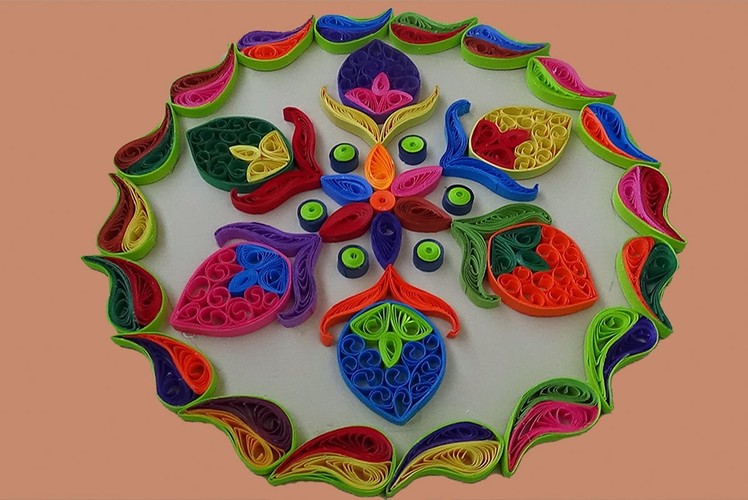 Paper Quilling | Simple And Easy rangoli designs for- diwali