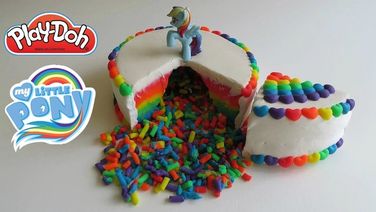 Play-Doh How To Make My Little Pony Rainbow Dash Cake Surprises Disney Princess Hello Kitty Shopkins
