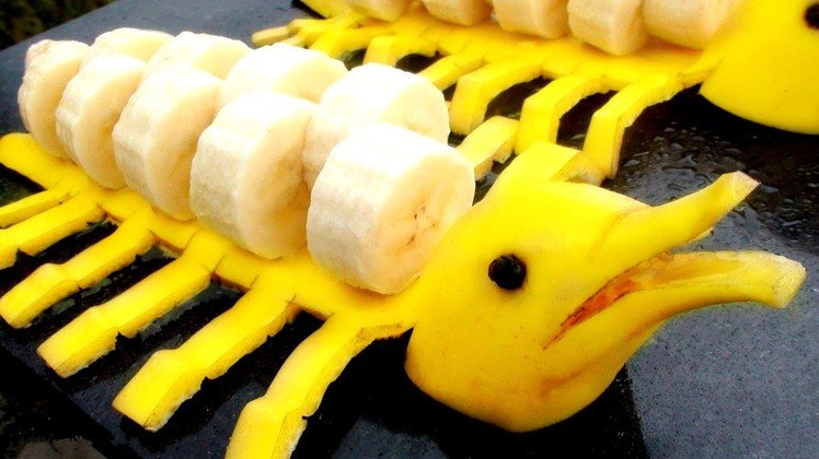Step By Step: How It's Made Banana Dolphins | Banana Art | Fruit Carving Banana Decoration