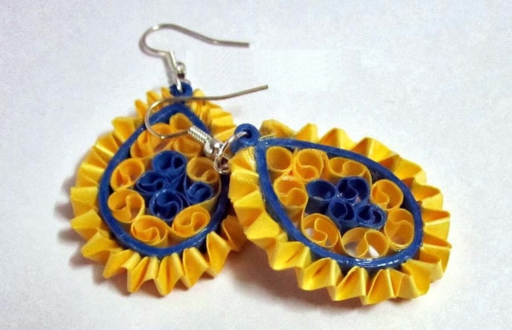 Weaving quilling earrings - how to make quilling paper earrings