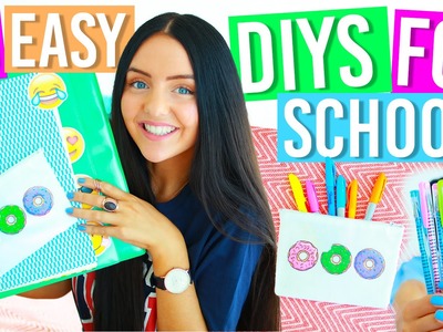 10 EASY DIY SCHOOL SUPPLIES FOR BACK TO SCHOOL 2016! Binders, Notebooks, Pencil Case, Organization!