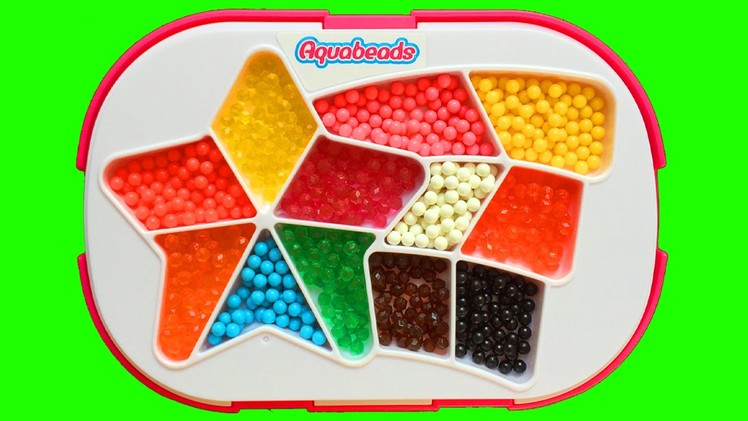 AquaBeads Rainbow Set Aguabeads Beginner's Studio Playset DIY Cool Shapes with Glitter Beads