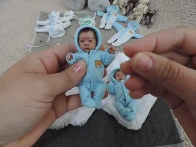Bebê miniatura Polymer Clay
