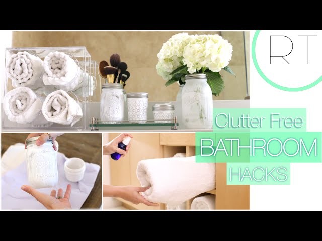 Clutter Free Bathroom Hacks + DIY