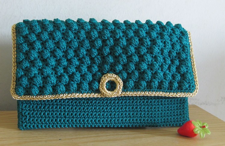 Crochet || Tutorial Merajut Dompet Pesta - Bobble Stitch