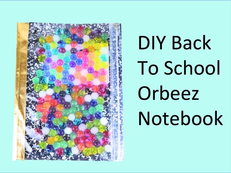 DIY Back To School Orbeez Notebook