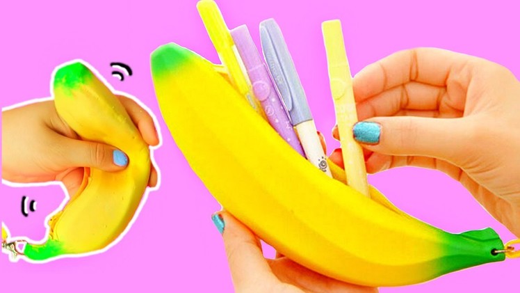 DIY Banana Pencil Case! Cool Flexible Banana Case!