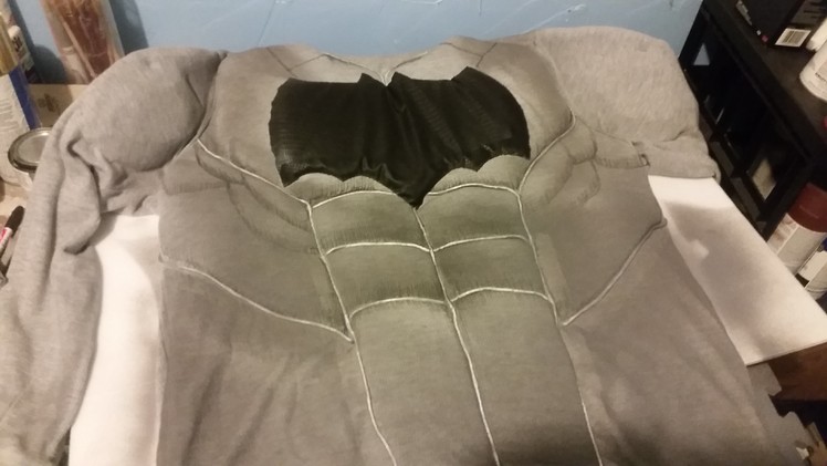 DIY Batman V Superman Costume part 6: Painting the Muscle suit and finishing the pants.