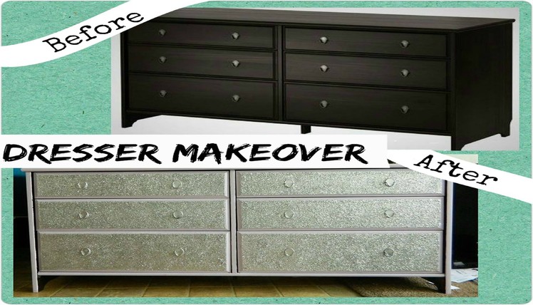 DIY| Dresser Makeover with Glitter (IKEA Hack)!!!