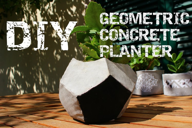 DIY - Geometric Concrete Planter