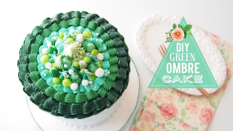 DIY Green Ombre Cake | Cake Decorating | Greggy Soriano
