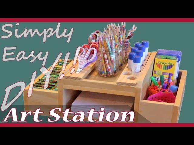 DIY Home School Art Supply Station