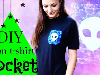 DIY Pocket Alien Tee shirt - Tumblr Inspired How to Sew Tutorial