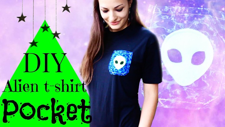 DIY Pocket Alien Tee shirt - Tumblr Inspired How to Sew Tutorial