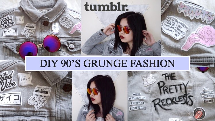 DIY Tumblr Fashion: 90's Grunge Denim Jacket