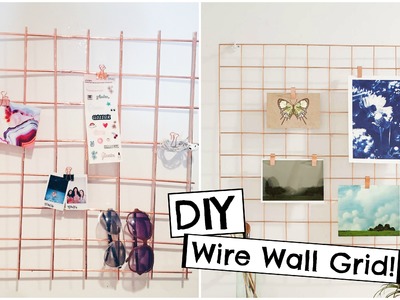 DIY Urban Outfitters Inspired Copper Wire Wall Grid | Back to School Organization!