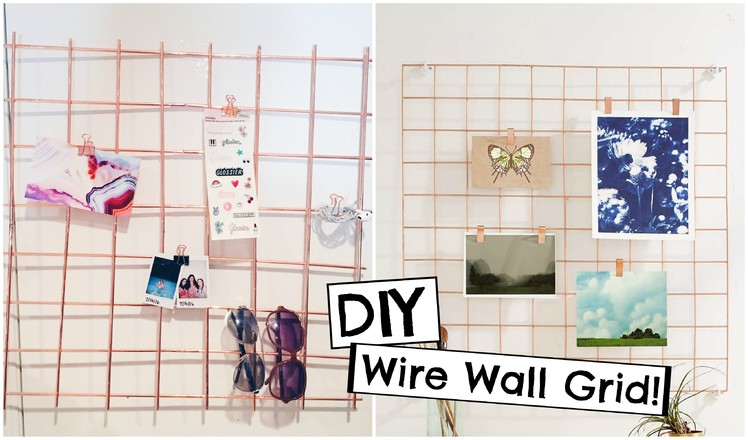 DIY Urban Outfitters Inspired Copper Wire Wall Grid | Back to School Organization!
