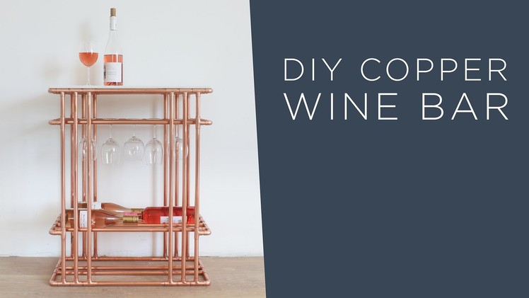 DIY Wine Bar | Made out of Copper Pipe and Marble Tile