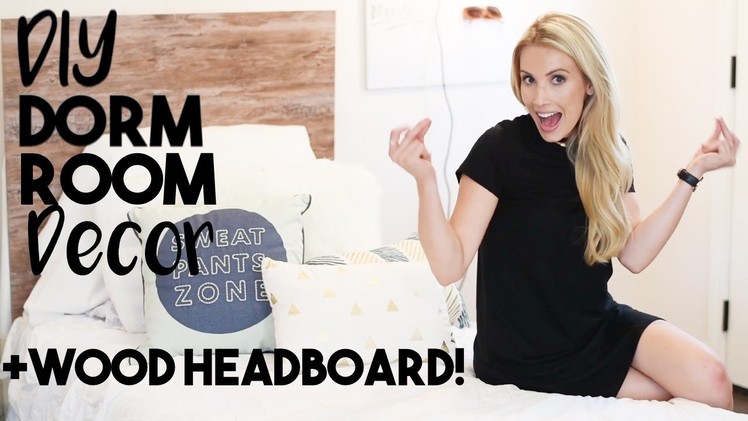Dorm Room Decorating | Dorm DIY Wood Headboard | Small Apartment Decorating Tips!