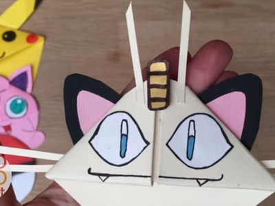 Easy Meowth DIY - Pokemon Bookmark Corners - Origami Inspired - Pokemon Go