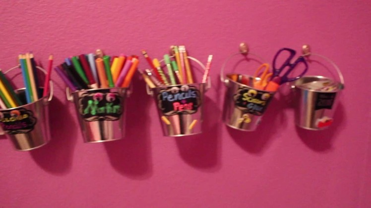 Homeschool Room Tour 3rd Grade & DIY Wall Pencil Holders