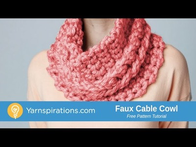 How To Crochet Faux Cable Cowl