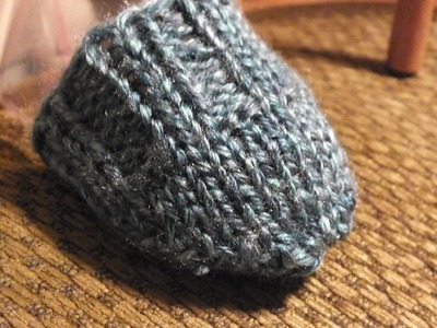 How to Loom Knit Drawstring Toe Sock Finish