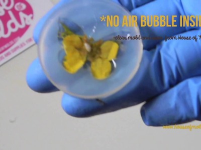 -HOW TO MAKE BUBBLE FREE RESIN -PRESSED FLOWER ON RESIN BUTTERFLY PENDANT--