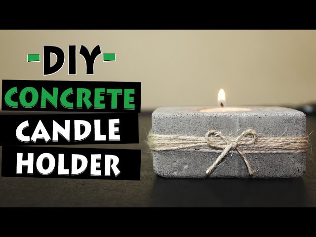 How To Make Concrete Candle Holder | Let's DIY
