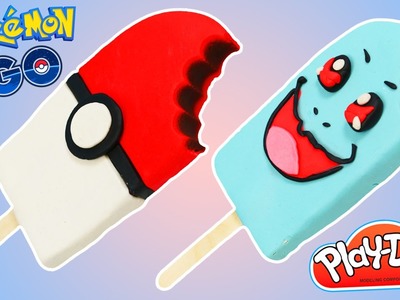 How to Make PLAY DOH POKEMON Popsicles Fun & Easy DIY Pokeball & Squirtle Shape Ice Cream!