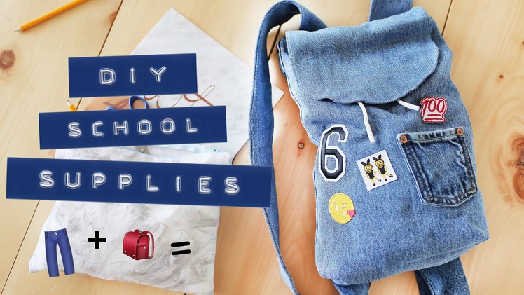 JEANS TO BACKPACK UPCYCLE | DIY SCHOOL SUPPLIES | THE SORRY GIRLS