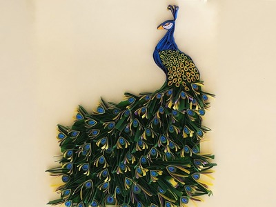 Paper quilling peacock