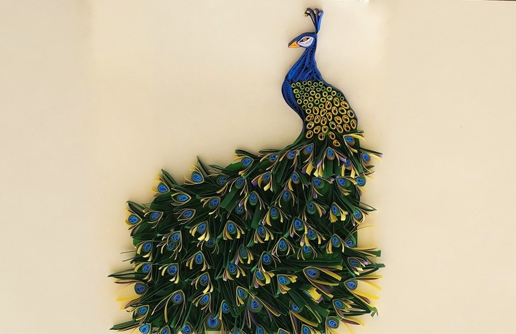 Paper quilling peacock