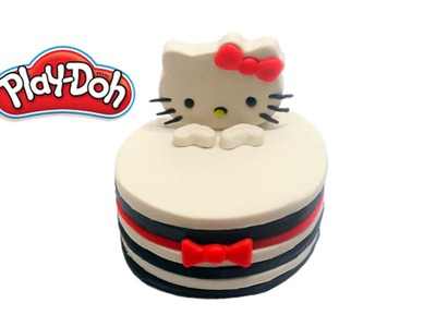 Play-Doh Learn How to Make Giant Hello Kitty Layered Cake DIY