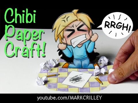 Time Lapse Paper Craft: Frustrated Chibi Artist!