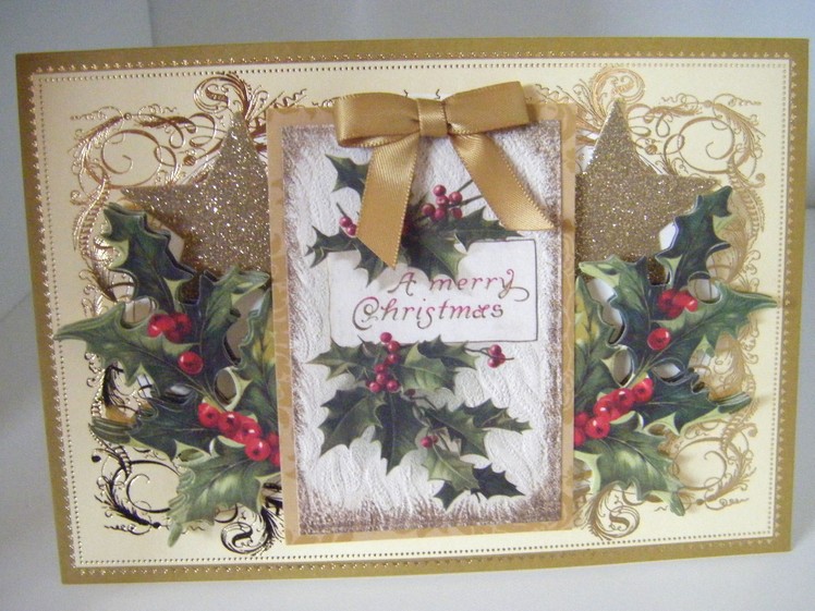 211. Cardmaking Project: Anna Griffin Holiday Trimmings Christmas Card Part2