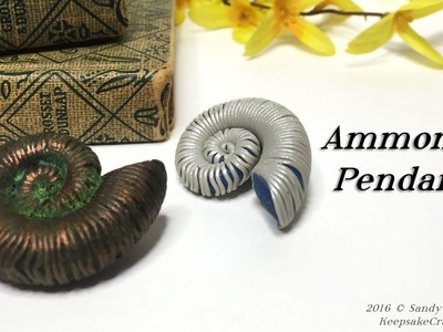 Ammonite Pendants-Polymer Clay Tutorial