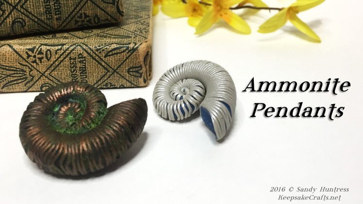Ammonite Pendants-Polymer Clay Tutorial